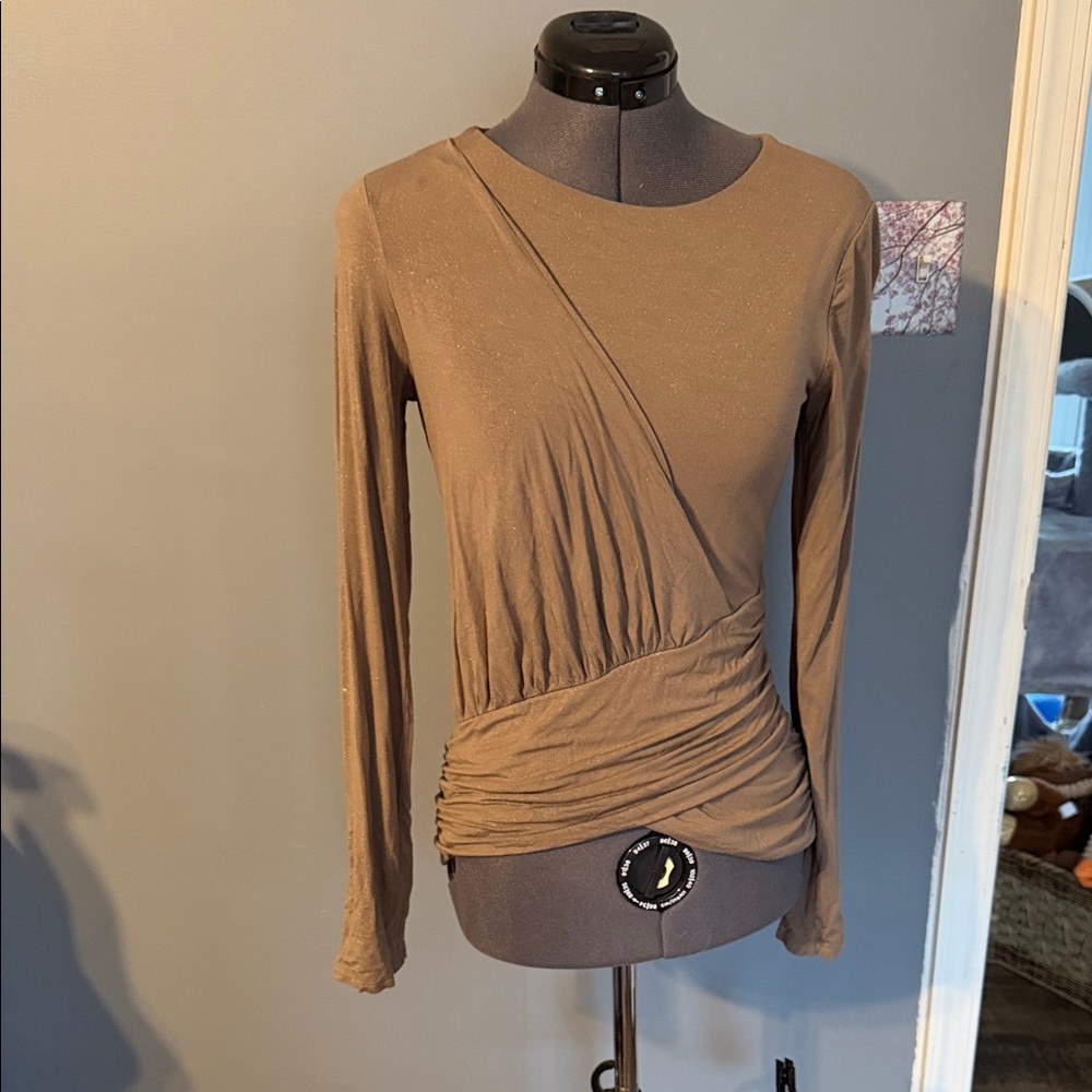 Express Tan Long Sleeve Women's Top